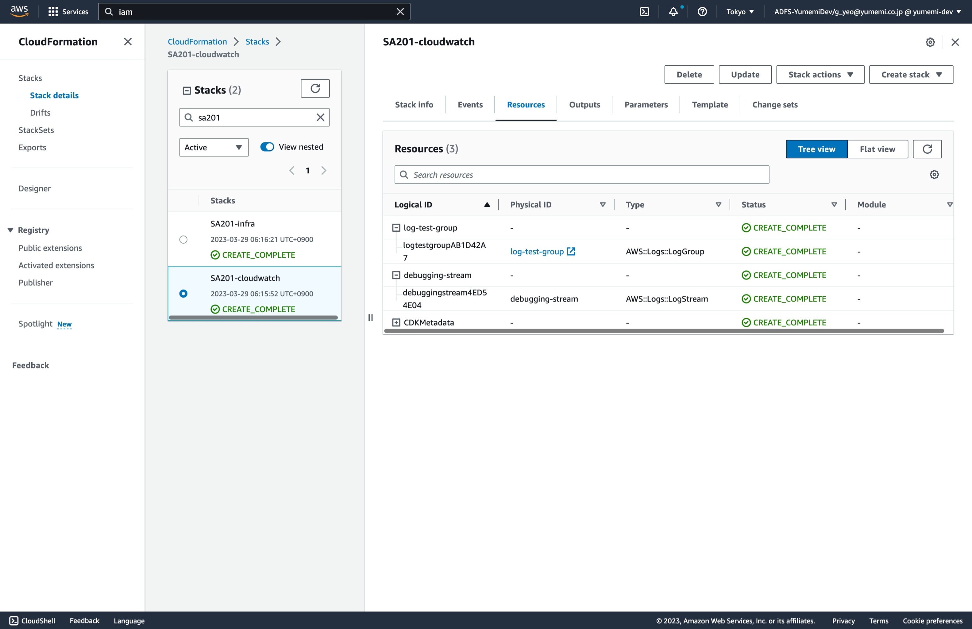 AWS Console - CloudFormation